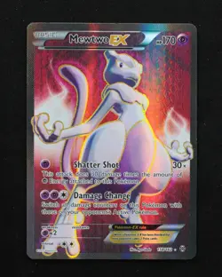 Pokemon Mewtwo EX 158/162 XY Breakthrough Ultra Rare Holo Full Art 2015 LP - Image 1