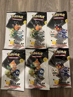 Pokemon TCG: First Partner Pack (Alola, Unova, Sinnoh) Two of Each Lot of 6 - Image 1