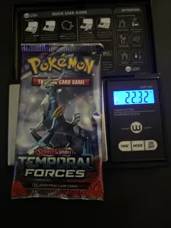 Very Heavy! Over 22.32 Gram Pokemon Temporal Forces Booster Pack Sealed Weighed - Image 1