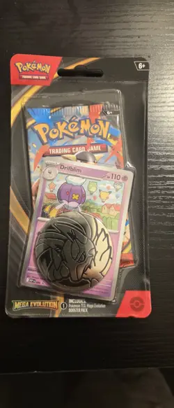 Pokemon TCG Mega Evolution Single Pack Booster Blister Set - Drifblim - Image 1