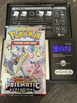 Heavy 22.52! Pokemon Prismatic Evolutions Booster Pack Sealed! Demi-God PackU! - Image 1