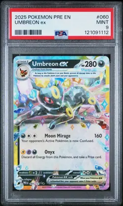 2025 POKEMON PRE EN-PRISMATIC EVOLUTIONS #060 UMBREON EX PSA 9 - Image 1