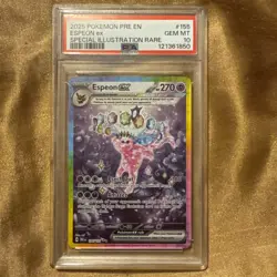 2025 POKEMON PRE EN-PRISMATIC EVOLUTIONS #155 ESPEON EX PSA 10 - Image 1
