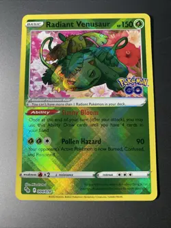 Pokemon TCG Radiant Venusaur 004/078 Reverse Holo Pokemon Go - Image 1