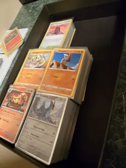 🔥 Pokemon BULK LOT Full Tin of Random Goodies HOLOS/REVERSE HOLO New Sets + old - Image 1