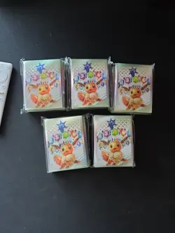 Pokemon Prismatic Evolutions ETB Sleeves 5 Packs 325 Sleeves Total Eevee - Image 1
