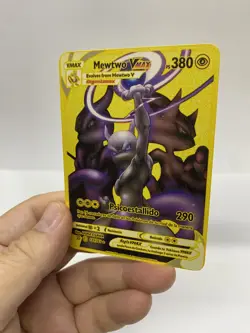 Mewtwo Vmax Gold Metal Pokemon Card-Collectible Gift Display！Christmas HOT - Image 3