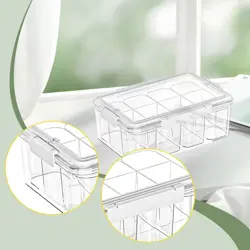 Card Storage Box Deck Organizer Lightweight Sturdy Dividers with Dustproof Lid - Image 2