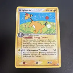 Pokemon TCG Ampharos Holo Rare Card 1/115 Unseen Forces 2005 MP - Image 1