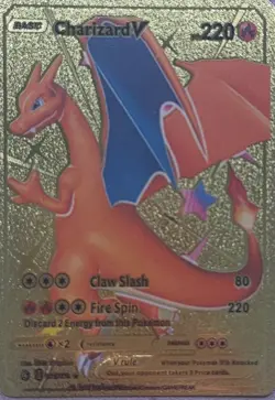 Pokemon TCG Charizard V Gold Fan Art Card 079/073 2020 - Image 1