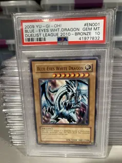 PSA 10 2009 Blue Eyes White Dragon DL09 EN001 BRONZE Rare Promo Yugioh Card - Image 1