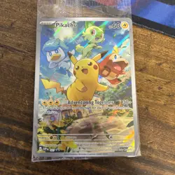 Sealed Pikachu SVP 27 Paldea Evolved Black Star Promo Card Pokemon. Sealed - Image 1