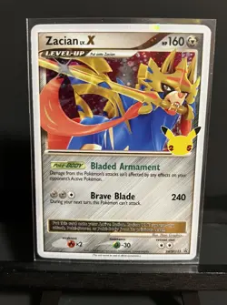 Zacian LV. X #SWSH135 SWSH: Sword Shield Celebrations Promo Pokemon Holo Card NM - Image 1