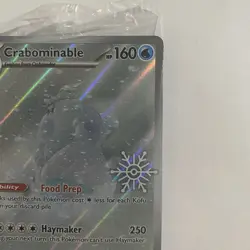 Crabominable 149/142 Stellar Crown Holo Snow Flake Stamp Pokemon Card SEALED - Image 3
