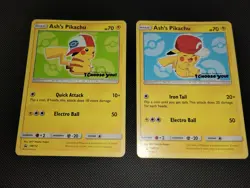Pokemon JAPANESE ENGLISH Bee Ash's Pikachu Communication 4 Card Lot SM112 SM113 - Image 4