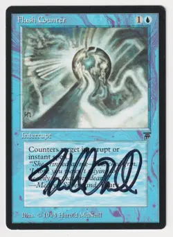 Signed Flash Counter LP Legends English Artist Harold Arthur McNeill MTG Magic! - Image 1