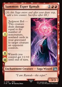 MTG Magic the Gathering Summon: Esper Ramuh (161/764) Final Fantasy NM - Image 1
