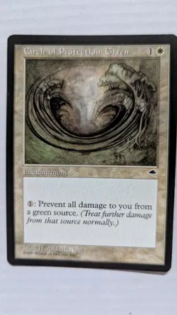 MTG Tempest Circle of Protection Green Magic the Gathering NM Condition - Image 1