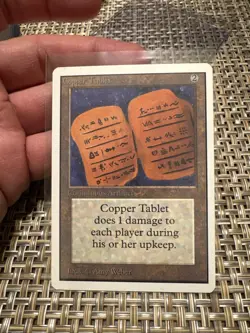 Copper Tablet Unlimited MTG Magic the Gathering CCG card NM Never Played - Image 1