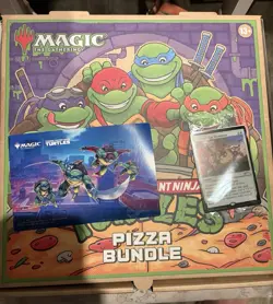 NYCC 2025 - MTG X TEENAGE MUTANT NINJA TURTLES PIZZA BOX WITH PROMO & POSTCARD - Image 1
