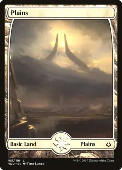 Plains #185 2x FOIL HOU MTG Hour of Devastation Basic Land MINT white full art - Image 1