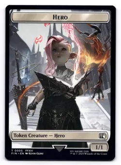 Bird Hero (0005) Double-Sided Token NM Final Fantasy MTG Regular - Image 1