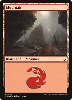 Mountain #197 4x FOIL HOU MTG Hour of Devastation Basic Land MINT red - Image 1
