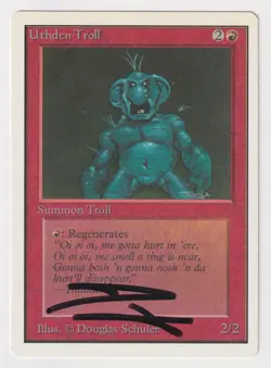 Signed Uthden Troll LP Unlimited Edition Artist Douglas Shuler 1993 MTG Magic! - Image 1
