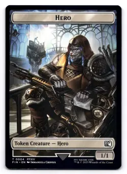 Bird Hero (0004) Double-Sided Token NM Final Fantasy MTG Regular - Image 1