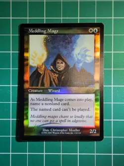MTG Meddling Mage Foil NM-Mint English Planeshift Magic The Gathering - Image 1
