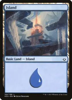 Island #192 2x FOIL HOU MTG Hour of Devastation Basic Land MINT blue - Image 1