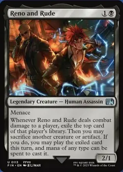 Reno and Rude - Final Fantasy #0113 MTG Magic The Gathering - Image 1