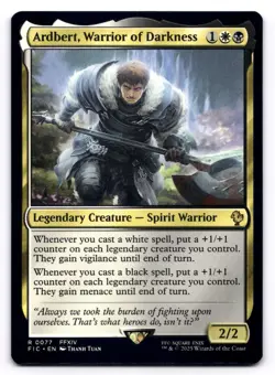 Ardbert, Warrior of Darkness NM Commander: Final Fantasy 0077 MTG Regular - Image 1