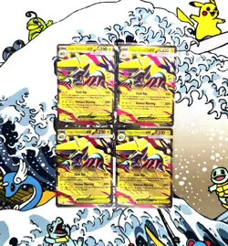 Mega Manectric EX 050/132 Pokemon Mega Evolution MEG EN NM x4 Playset - Image 1