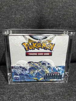 Pokemon TCG Sword & Shield Silver Tempest Booster Box SEALED with Acrylic case - Image 1