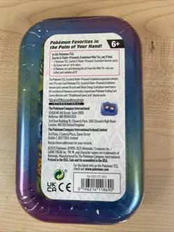VAPOREON Mini Tin Pokemon Prismatic Evolutions Scarlet & Violet TCG Sealed - Image 2