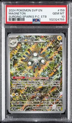 2024 POKEMON SVP EN-SV BLACK STAR PROMO #159 MAGNETON PSA 10 - Image 1