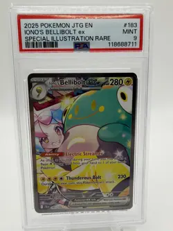 2025 Pokemon Iono’s Bellibolt Ex Special Illustration Rare 183/159 Psa 9 - Image 1