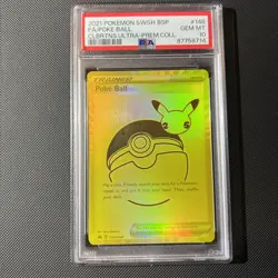 Pokemon PSA 10 GEM MT Poke Ball SWSH146 Ultra Premium Collection Holo 2021 #0957 - Image 1