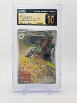 2024 Pokemon S&V Twilight Masquerade LAIRON #184 CGC 10 Pristine - Image 1