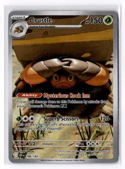 Pokemon Crustle 186/182 SV10: Destined Rivals Illustration Rare NM - Image 1