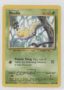 Weedle Pokemon Base Set #69 1999 - Image 1