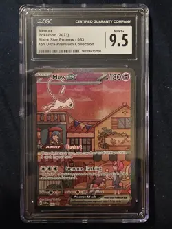 Mew ex Pokemon 2023 Black Star Promo 053 151 Ultra Premium Collection CGC 9.5 - Image 1