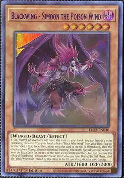 Blackwing - Simoon the Poison Wind (Purple) LDS2-EN040 Legendary Duelists Yugioh - Image 1