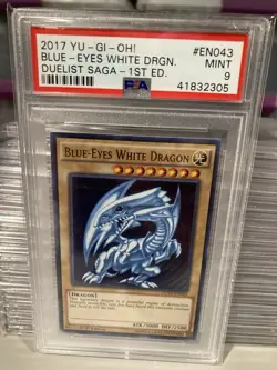 YUGIOH PSA 9 2017 Blue Eyes White Dragon DUSA-EN043 1st Edition 1st Edition - Image 1