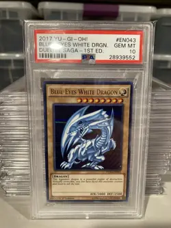 YUGIOH PSA 10 2017 Blue Eyes White Dragon DUSA-EN043 1st Edition 1st Edition - Image 1