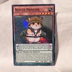 Rescue Hamster - PEVO-EN028 - Super Rare - 1st Edition YuGiOh Card - Image 1