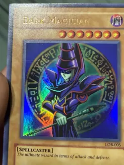 Yugioh Dark Magician Holo LOB-005 Ultra Rare LP - Image 2
