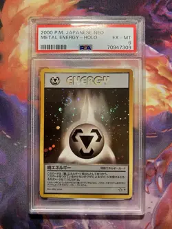 PSA 6 2000 Neo Genesis Metal Energy SWIRL HOLO Pokemon Card Japanese - Image 1