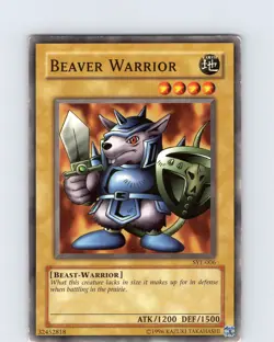 Yu-Gi-Oh TCG Beaver Warrior SYE-006 Unlimited Common Card Played MP-LP - Image 1